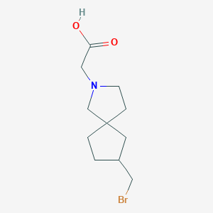 molecular formula C11H18BrNO2 B13958444 2-(7-(Bromomethyl)-2-azaspiro[4.4]nonan-2-yl)acetic acid 