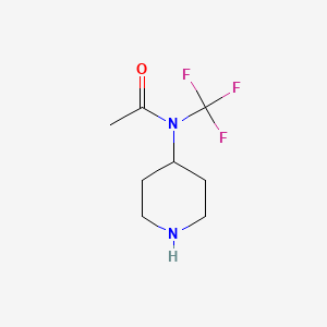 N-(piperidin-4-yl)-N-(trifluoromethyl)acetamide