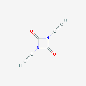 molecular formula C6H2N2O2 B13958489 1,3-Diethynyl-1,3-diazetidine-2,4-dione CAS No. 528871-28-5