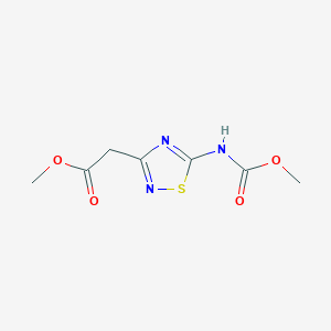 Methyl 2-[5-(methoxycarbonylamino)-1,2,4-thiadiazol-3-yl]acetate