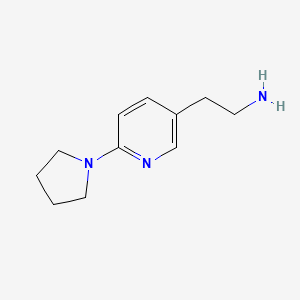 molecular formula C11H17N3 B1395869 2-(6-(吡咯烷-1-基)吡啶-3-基)乙胺 CAS No. 910411-78-8