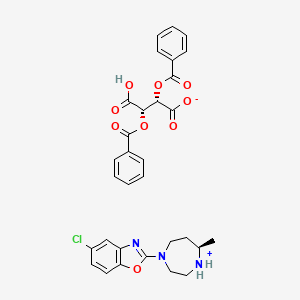 (R)-4-(5-chlorobenzo[d]oxazol-2-yl)-7-methyl-1,4-diazepan-1-ium (2S,3S)-2,3-bis(benzoyloxy)-3-carboxypropanoate