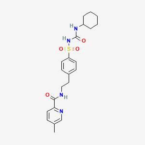 N-(4-(N-(cyclohexylcarbamoyl)sulfamoyl)phenethyl)-5-methylpicolinamide