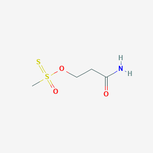 molecular formula C4H9NO3S2 B13958770 [2-(Aminocarbonyl)ethyl] methanethiosulfonate 