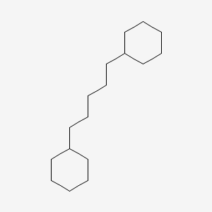 molecular formula C17H32 B13958785 Cyclohexane, 1,1'-(1,5-pentanediyl)bis- CAS No. 54833-31-7