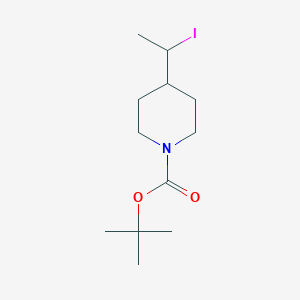 molecular formula C12H22INO2 B13958798 tert-Butyl 4-(1-iodoethyl)piperidine-1-carboxylate 