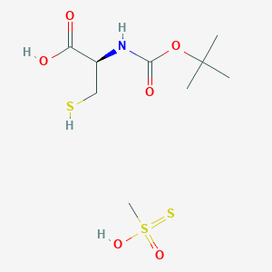 hydroxy-methyl-oxo-sulfanylidene-lambda6-sulfane;(2R)-2-[(2-methylpropan-2-yl)oxycarbonylamino]-3-sulfanylpropanoic acid