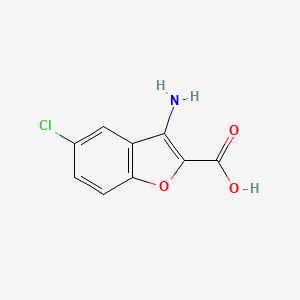 molecular formula C9H6ClNO3 B1395888 3-氨基-5-氯苯并呋喃-2-羧酸 CAS No. 894796-29-3