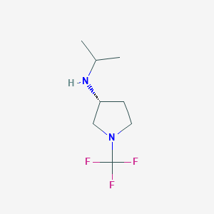 molecular formula C8H15F3N2 B13958885 (R)-N-isopropyl-1-(trifluoromethyl)pyrrolidin-3-amine 