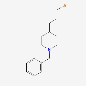 molecular formula C15H22BrN B13958902 1-Benzyl-4-(3-bromopropyl)piperidine 