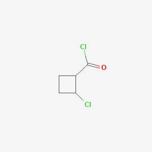 molecular formula C5H6Cl2O B13958921 2-Chlorocyclobutane-1-carbonyl chloride CAS No. 89182-33-2