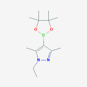 molecular formula C13H23BN2O2 B1395896 1-ethyl-3,5-dimethyl-4-(4,4,5,5-tetramethyl-1,3,2-dioxaborolan-2-yl)-1H-pyrazole CAS No. 1082503-79-4