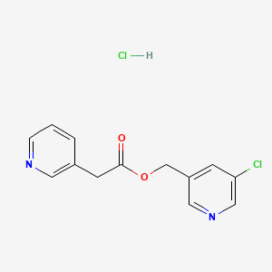 molecular formula C13H12Cl2N2O2 B13958969 (5-Chloro-3-pyridinyl)methyl 3-pyridineacetate monohydrochloride CAS No. 37831-77-9