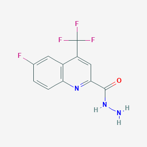 6-Fluoro-4-(trifluoromethyl)quinoline-2-carbohydrazide