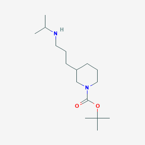 molecular formula C16H32N2O2 B13959011 tert-Butyl 3-(3-(isopropylamino)propyl)piperidine-1-carboxylate 