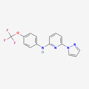 (6-Pyrazol-1-yl-pyridin-2-yl)-(4-trifluoromethoxy-phenyl)-amine