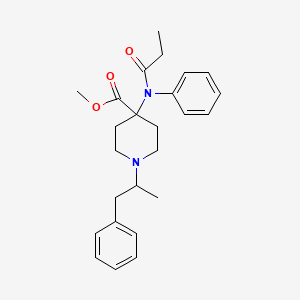 molecular formula C25H32N2O3 B13959024 Methyl 1-(1-methyl-2-phenylethyl)-4-(N-(1-oxopropyl)-N-phenylamino)-4-piperidinecarboxylate CAS No. 60645-02-5