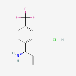 molecular formula C10H11ClF3N B1395903 (1S)-1-[4-(trifluoromethyl)phenyl]prop-2-en-1-amine hydrochloride CAS No. 1391528-41-8