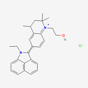 1-Ethyl-2-(1,2,3,4-tetrahydro-1-(2-hydroxyethyl)-2,2,4-trimethyl-6-quinolyl)benz(cd)indolium chloride