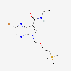 2-bromo-N-isopropyl-5-((2-(trimethylsilyl)ethoxy)methyl)-5H-pyrrolo[2,3-b]pyrazine-7-carboxamide