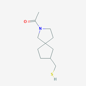 molecular formula C11H19NOS B13959082 1-(7-(Mercaptomethyl)-2-azaspiro[4.4]nonan-2-yl)ethanone 