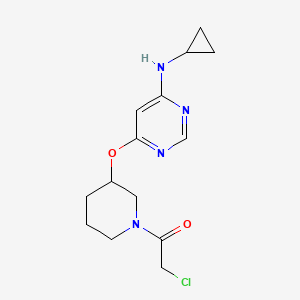 2-Chloro-1-[3-(6-cyclopropylamino-pyrimidin-4-yloxy)-piperidin-1-yl]-ethanone