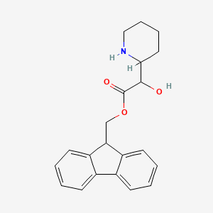 molecular formula C21H23NO3 B13959131 (9H-fluoren-9-yl)methyl 2-hydroxy-2-(piperidin-2-yl)acetate 