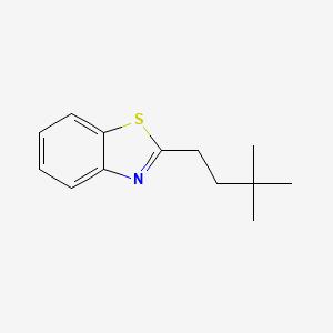 molecular formula C13H17NS B13959172 2-(3,3-Dimethylbutyl)-1,3-benzothiazole CAS No. 481697-67-0