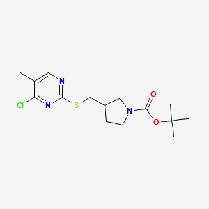 3-(4-Chloro-5-methyl-pyrimidin-2-ylsulfanylmethyl)-pyrrolidine-1-carboxylic acid tert-butyl ester