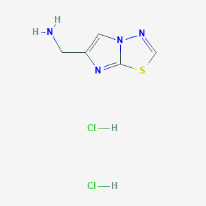 molecular formula C5H8Cl2N4S B1395920 （咪唑并[2,1-b][1,3,4]噻二唑-6-基甲基）胺二盐酸盐 CAS No. 1332530-34-3