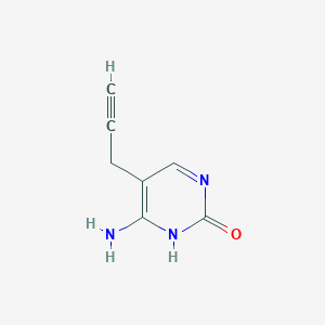 molecular formula C7H7N3O B13959233 2(1H)-Pyrimidinone, 4-amino-5-(2-propynyl)- 