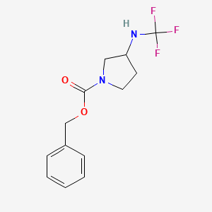 molecular formula C13H15F3N2O2 B13959247 Benzyl 3-((trifluoromethyl)amino)pyrrolidine-1-carboxylate 