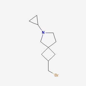 molecular formula C11H18BrN B13959264 2-(Bromomethyl)-6-cyclopropyl-6-azaspiro[3.4]octane 