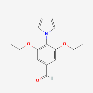 molecular formula C15H17NO3 B1395928 3,5-二乙氧基-4-(1H-吡咯-1-基)苯甲醛 CAS No. 909853-89-0
