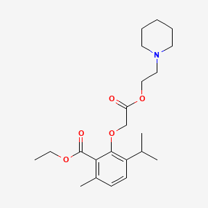 Acetic acid, (2-ethoxycarbonyl-6-isopropyl-3-methyl)phenoxy-, 2-piperidinoethyl ester