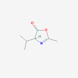 molecular formula C7H11NO2 B13959308 4-Isopropyl-2-methyl-1,3-oxazol-5(4H)-one CAS No. 78654-98-5