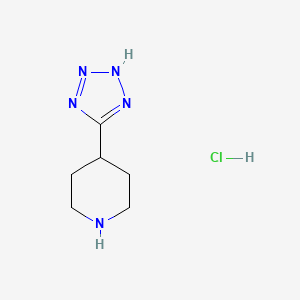 molecular formula C6H12ClN5 B1395931 4-(2H-1,2,3,4-四唑-5-基)哌啶盐酸盐 CAS No. 91419-60-2