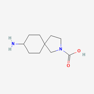 molecular formula C10H18N2O2 B13959319 8-Amino-2-azaspiro[4.5]decane-2-carboxylic acid 