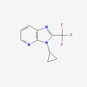 molecular formula C10H8F3N3 B13959339 3-Cyclopropyl-2-trifluoromethyl-3H-imidazo[4,5-b]pyridine 