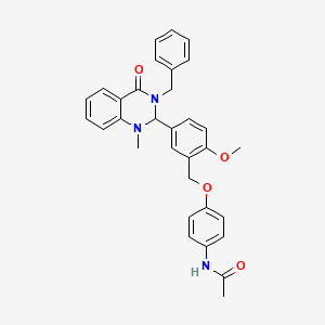 N-(4-((5-(3-Benzyl-1-methyl-4-oxo-1,2,3,4-tetrahydroquinazolin-2-yl)-2-methoxybenzyl)oxy)phenyl)acetamide