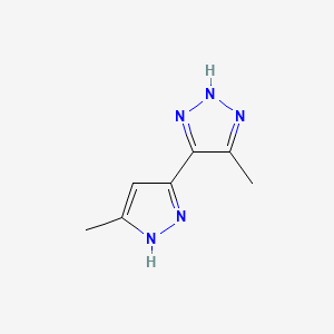 4-Methyl-5-(5-methyl-1H-pyrazol-3-yl)-1H-1,2,3-triazole