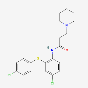 1-Piperidinepropanamide, N-(4-chloro-2-((4-chlorophenyl)thio)phenyl)-