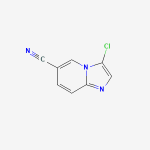 molecular formula C8H4ClN3 B1395936 3-氯咪唑并[1,2-a]吡啶-6-腈 CAS No. 1019027-68-9