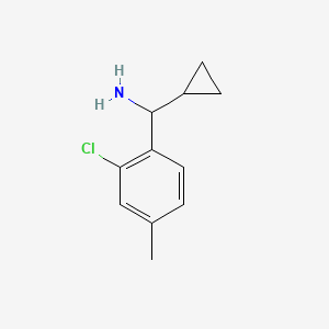 molecular formula C11H14ClN B1395938 (2-Chloro-4-methylphenyl)(cyclopropyl)methanamine CAS No. 1270526-43-6