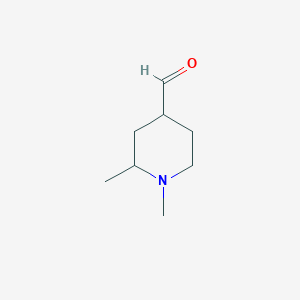 molecular formula C8H15NO B13959430 1,2-Dimethylpiperidine-4-carbaldehyde CAS No. 74169-82-7