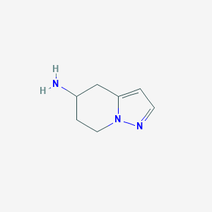 molecular formula C7H11N3 B1395946 4,5,6,7-四氢吡唑并[1,5-a]吡啶-5-胺 CAS No. 866216-20-8
