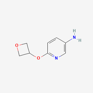 molecular formula C8H10N2O2 B1395947 6-(Oxetan-3-yloxy)pyridin-3-amine CAS No. 1349716-84-2