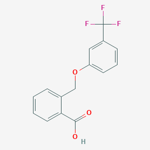 molecular formula C15H11F3O3 B13959470 2-((3-(Trifluoromethyl)phenoxy)methyl)benzoic acid 