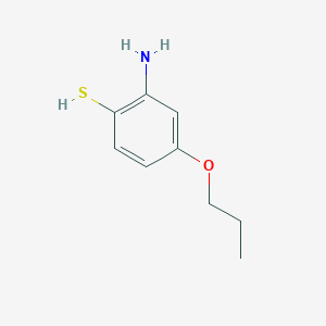 molecular formula C9H13NOS B13959471 2-Amino-4-propoxybenzenethiol CAS No. 544705-48-8