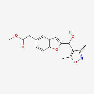 Methyl 2-(2-((3,5-dimethylisoxazol-4-yl)(hydroxy)methyl)benzofuran-5-yl)acetate